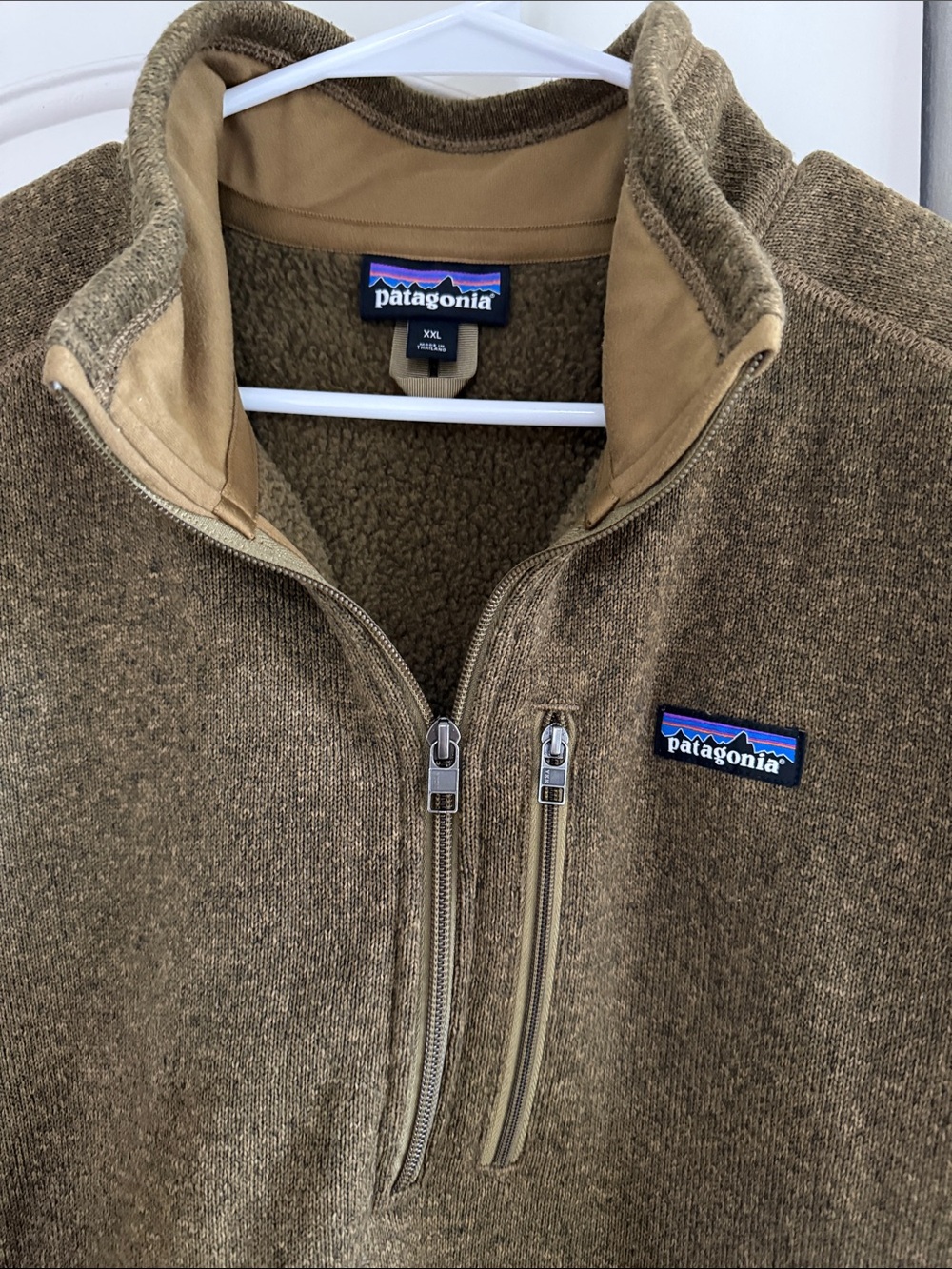 Patagonia Men's Olive Brown Half-Zip Fleece Pullover
